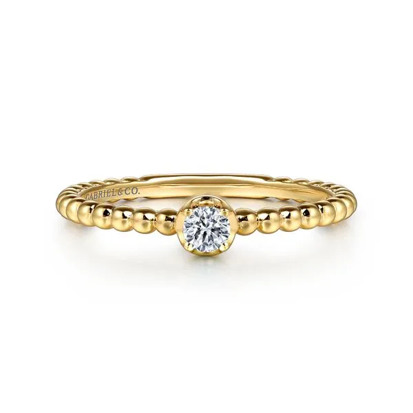 14kt YG Diamond Stackable Ring thumb image 1
