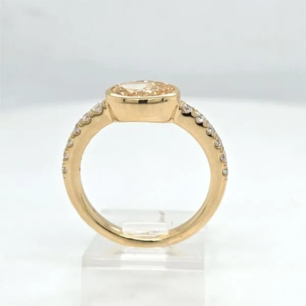 14kt YG Yellow Diamond Bezel Ring thumb image 2