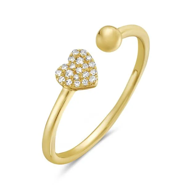 14kt YG Diamond Heart Ring