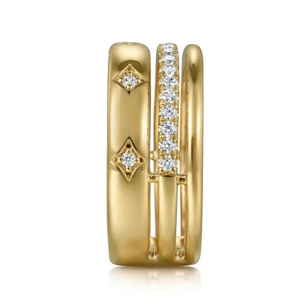 Gabriel Diamond 3 Ring Stack Band thumb image 3