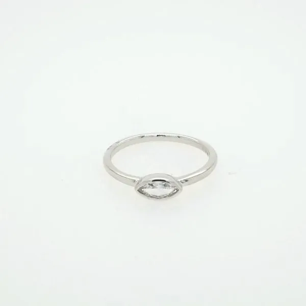 14kt WG .25ct Lab Grown Bezel Ring thumb image 1