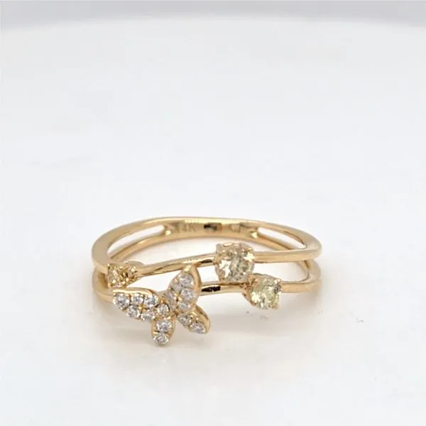 14kt YG Diamond Butterfly Ring thumb image 1