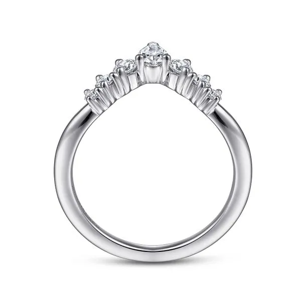 Gabriel 14kt WG Diamond Curved Band