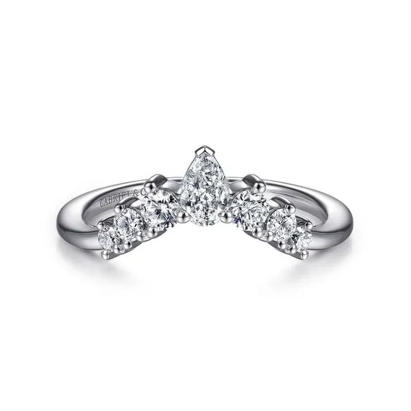 Gabriel 14kt WG Diamond Curved Band