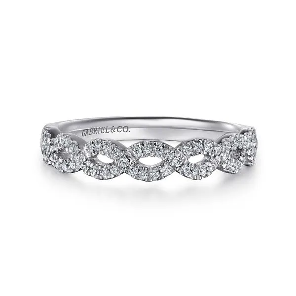 Gabriel 14kt WG Diamond Twisted Band thumb image 1