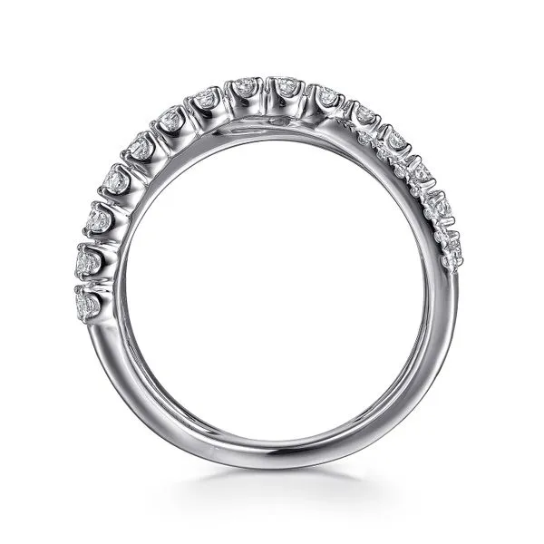 14kt WG Diamond Criss Cross Band