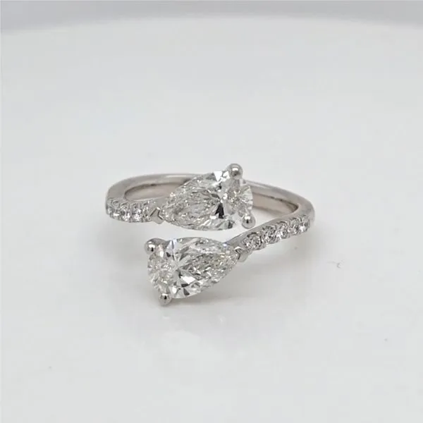 2 stone \Toi et Moi\ bypass diamond ring