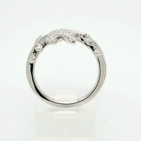 14kt WG .32ct TW Lab Grown Diamond Leaf Ring Image 3 Carroll's Jewelers Doylestown, PA