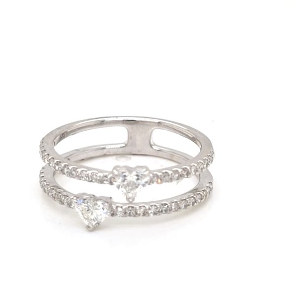 14kt WG Diamond 2 row Fashion Ring Carroll's Jewelers Doylestown, PA