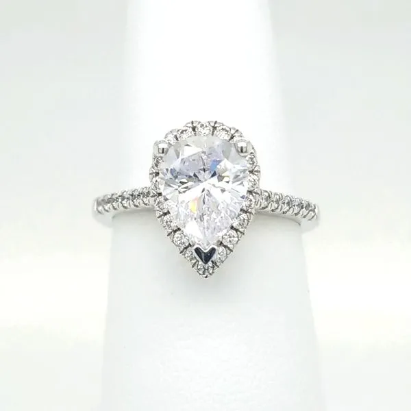 Pear Shape Halo Engagement Ring thumb image 1