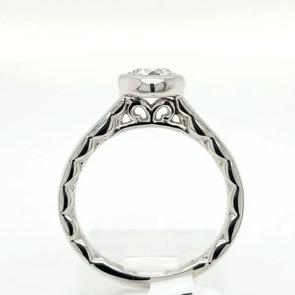 Bezel Set Diamond Engagement Ring thumb image 2