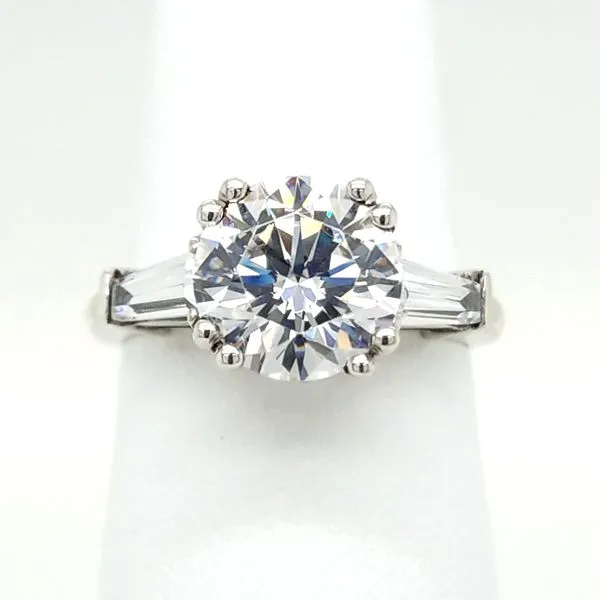 3 Stone Baguette Engagement Ring thumb image 1