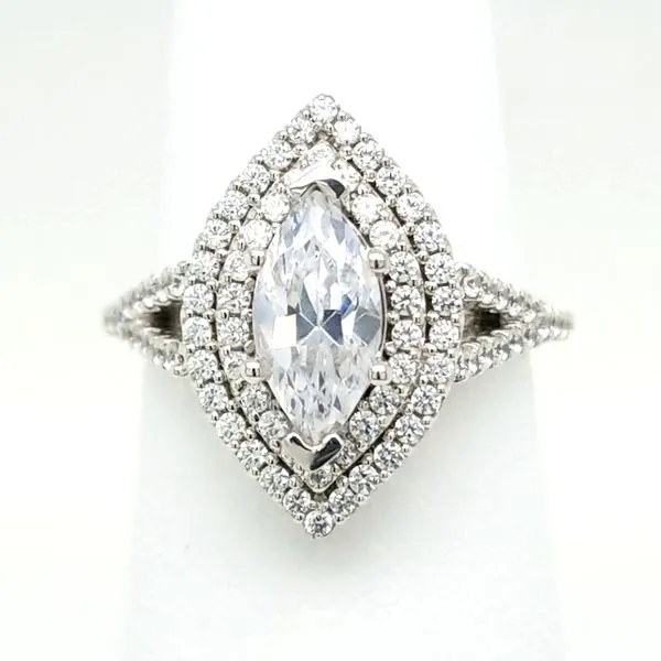 Marquise Double Halo Engagement Ring Carroll's Jewelers Doylestown, PA