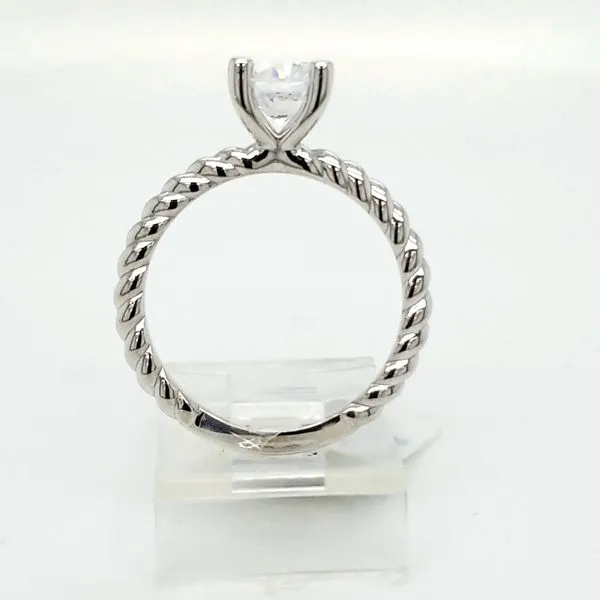 14kt WG rope style solitaire mounting Image 2 Carroll's Jewelers Doylestown, PA
