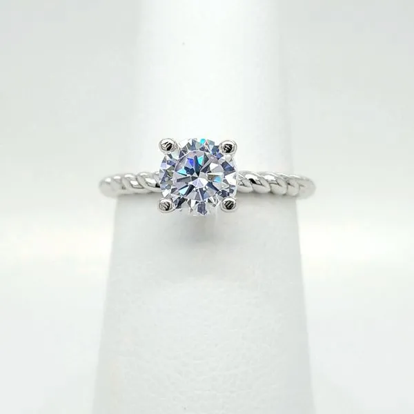 14kt WG rope style solitaire mounting Carroll's Jewelers Doylestown, PA