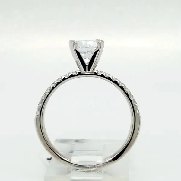 single row engagement ring