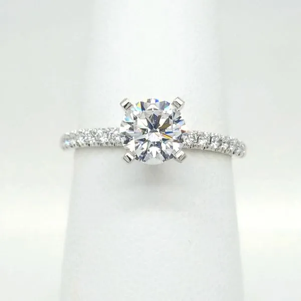 single row engagement ring