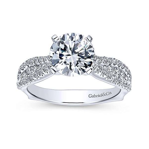 3 Row Diamond Engagement Ring Image 3 Carroll's Jewelers Doylestown, PA