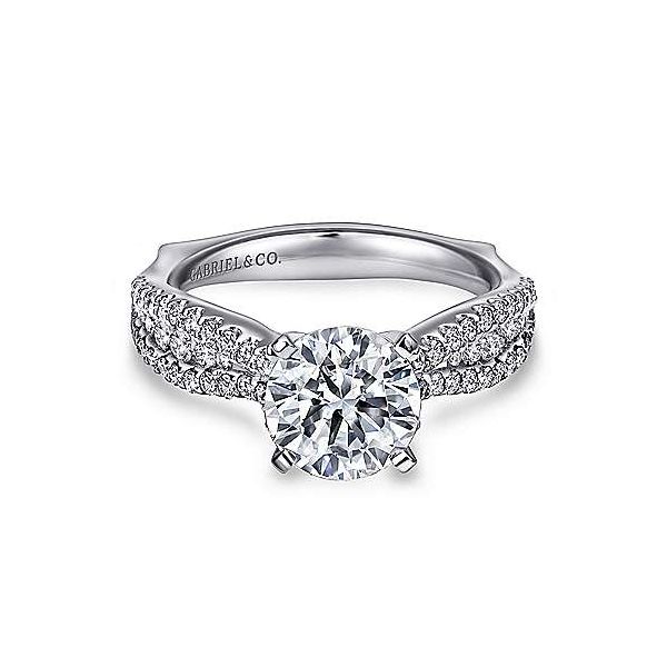 3 Row Diamond Engagement Ring Carroll's Jewelers Doylestown, PA