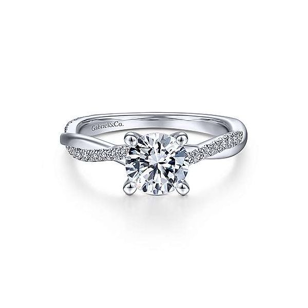 Side Stone Engagement Ring Mounting Carroll's Jewelers Doylestown, PA