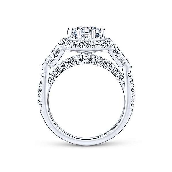Art Deco halo Engagement ring Image 2 Carroll's Jewelers Doylestown, PA