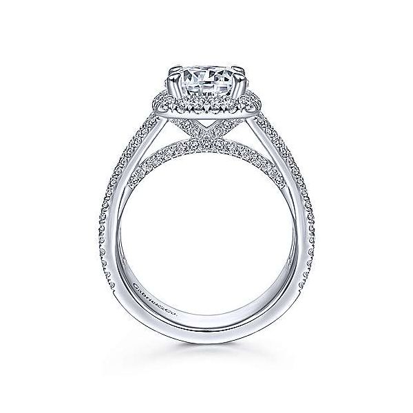 Halo Contemporary Style Engagement Ring Image 3 Carroll's Jewelers Doylestown, PA