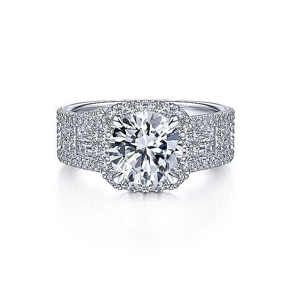 Halo Contemporary Style Engagement Ring Carroll's Jewelers Doylestown, PA