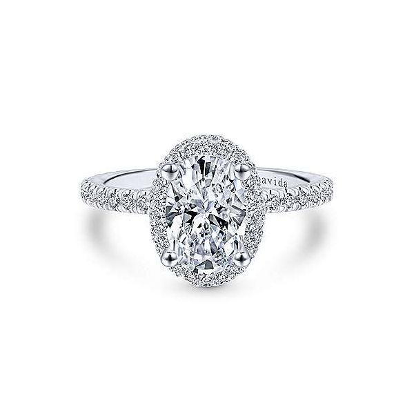 Oval Halo style Engagement ring Carroll's Jewelers Doylestown, PA