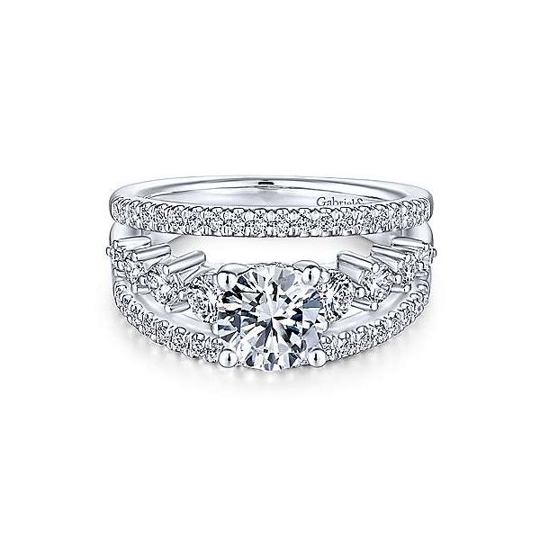 Contemporary Diamond engagement ring Carroll's Jewelers Doylestown, PA