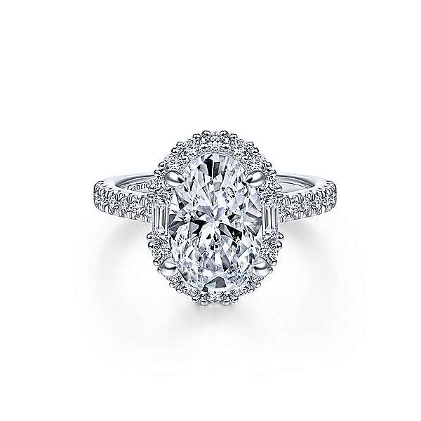 Oval Halo Engagement Ring Carroll's Jewelers Doylestown, PA