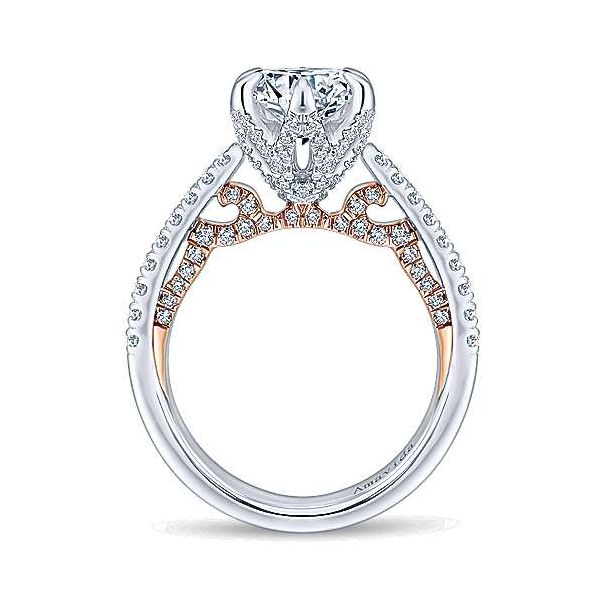 2 row contemporary diamond engagement ring. Image 2 Carroll's Jewelers Doylestown, PA