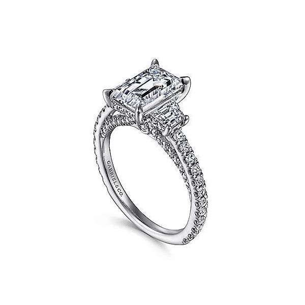 Emerald cut 3 stone engagement ring Image 2 Carroll's Jewelers Doylestown, PA