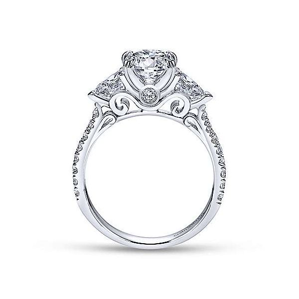 Oval 3 stone Engagement Ring Image 2 Carroll's Jewelers Doylestown, PA