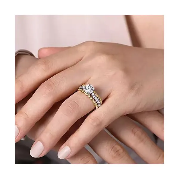 three Row Engagement ring thumb image 3