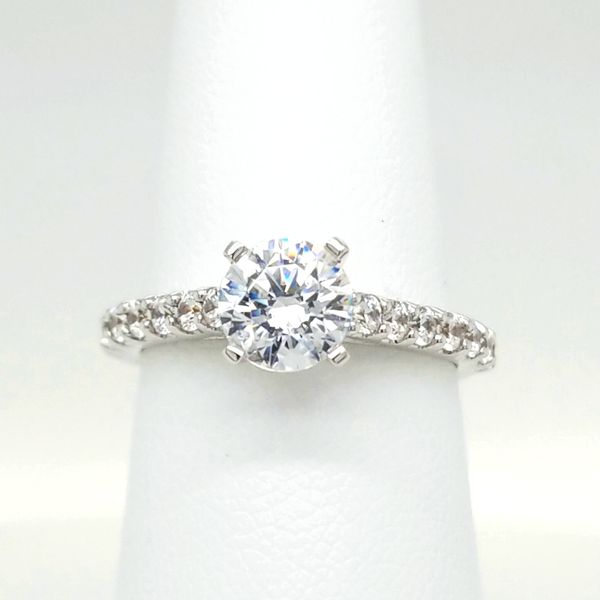 Side Stone  Diamond Engagement Ring Carroll's Jewelers Doylestown, PA