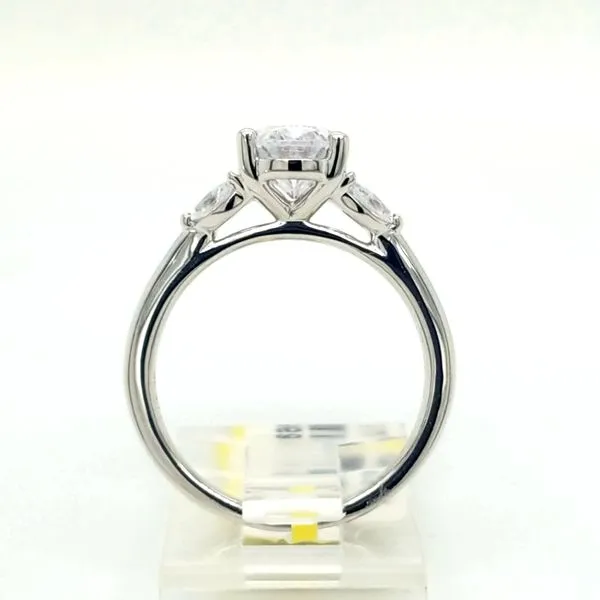 Engagement ring with side marquise diamonds thumb image 2