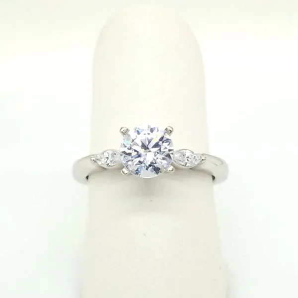 14Kt WG 3 Stone Style Engagement Ring Carroll's Jewelers Doylestown, PA