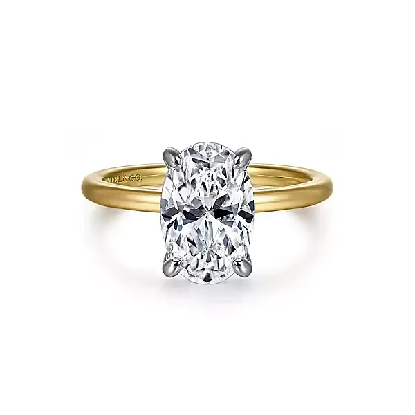 Solitaire Engagement Ring with Hidden Halo Image 3 Carroll's Jewelers Doylestown, PA