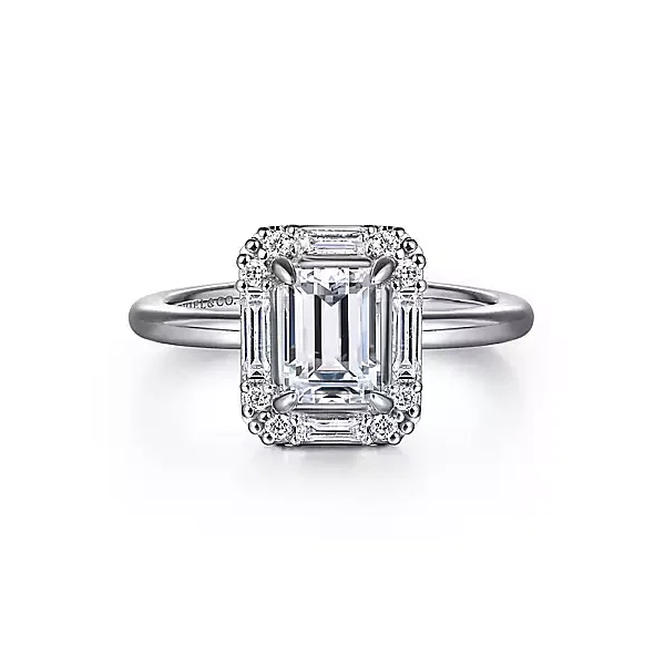 Vintage inspired Halo Engagement ring Carroll's Jewelers Doylestown, PA