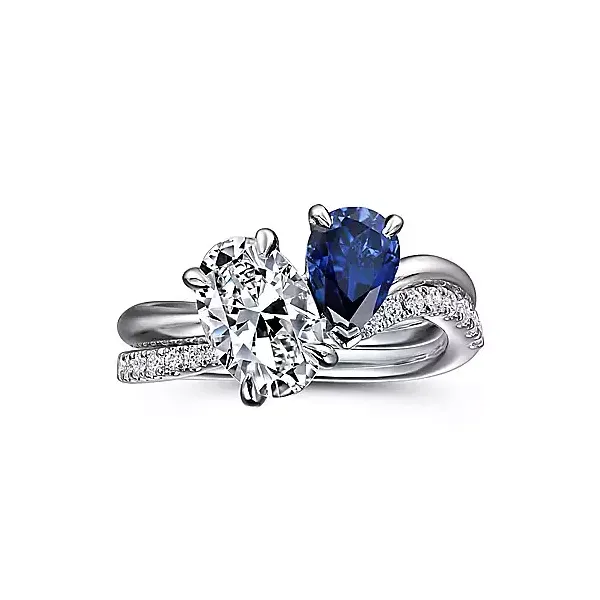 2 Stone Sapphire & Diamond Engagement Ring Image 3 Carroll's Jewelers Doylestown, PA