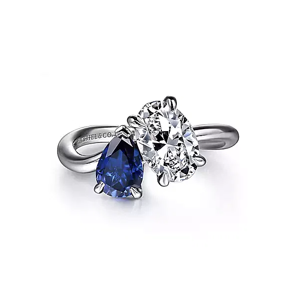 2 Stone Sapphire & Diamond Engagement Ring Carroll's Jewelers Doylestown, PA