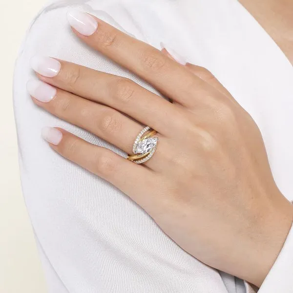 Gabriel Bypass Marquise Engagement Ring