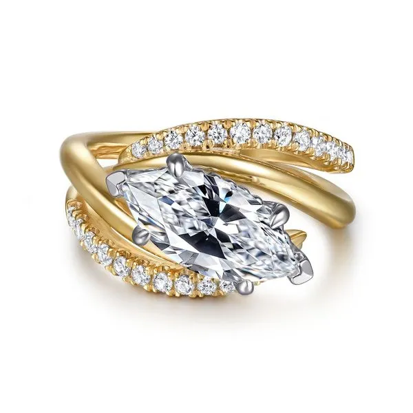 Gabriel Bypass Marquise Engagement Ring