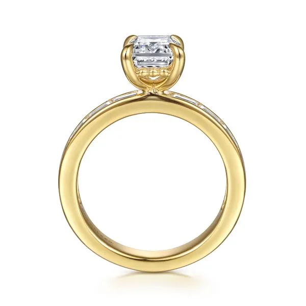 Gabriel Emerald Cut Engagement Ring