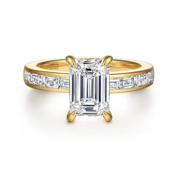 Gabriel Emerald Cut Engagement Ring