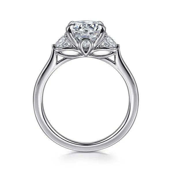 Gabriel Lotus 3 stone Engagement Ring
