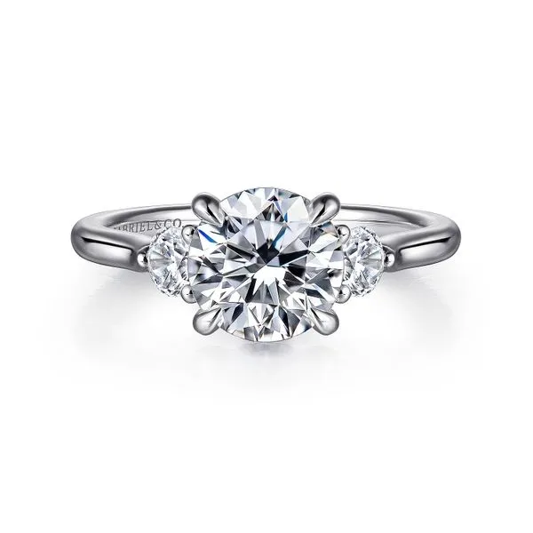 Gabriel Lotus 3 stone Engagement Ring