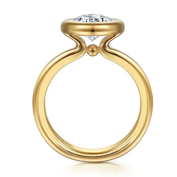 Gabriel Oval Bezel Solitaire Engagement Ring