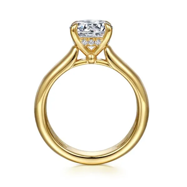 Gabriel round solitaire engagement ring