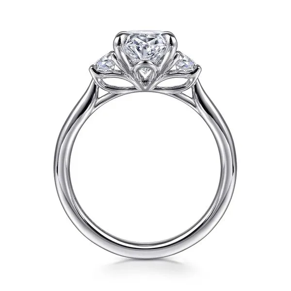 Gabriel Lotus 3 stone Engagement Ring